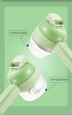 Handheld electric vegetable cutter with 3pcs PEVA freezer  bag and 1pc cleaning cloth